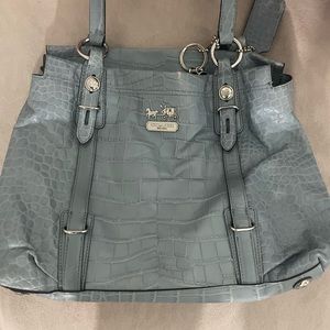 Coach leather bag light blue